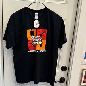 NWT XX-Large Gildan Black Tee with Bold Graphic Design